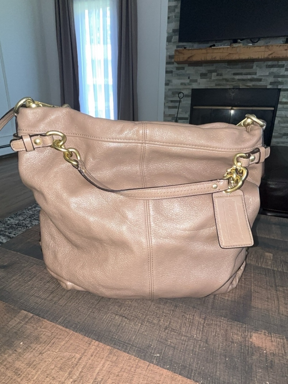 Coach Leather Large Brooke soft Taupe Bag
